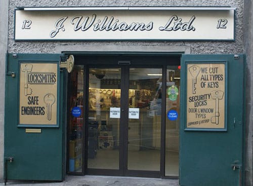 J Williams Ltd Locksmith Shop in dublin
