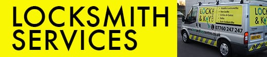 Locksmith Services banner for Lock and Key Centre