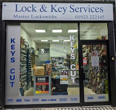 Watford Locksmith Shop Front - Lock and Key Services