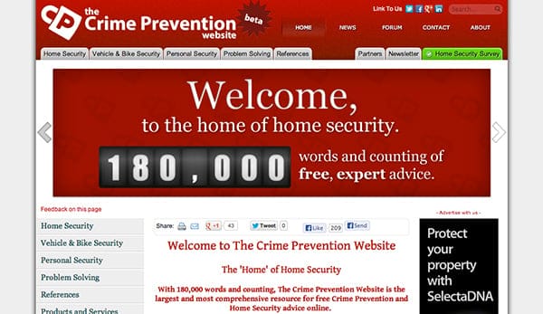 Crime Prevention Website Image