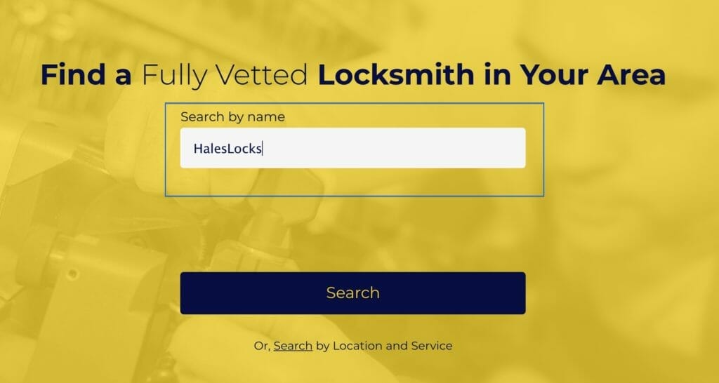 Search by Locksmith Name