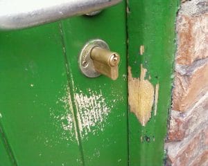 poorly fitted cylinder lock