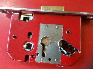 Red Lock drilled