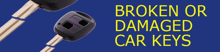 broken or damaged car keys banner