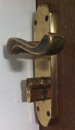Badly fitted euro lock in house