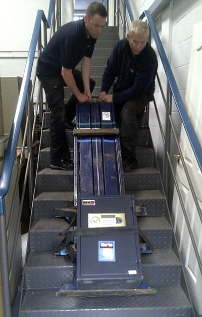 Moving a Safe - Safe Moved on Stairclimber