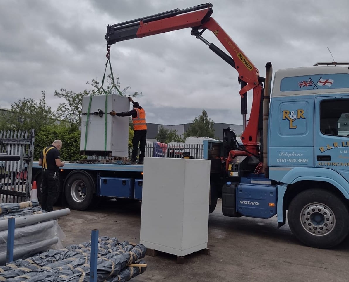 Safe Locksmith Moving a Safe - Using a Crane Lift