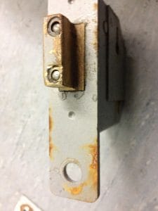 Filed down bolt on mortice lever lock