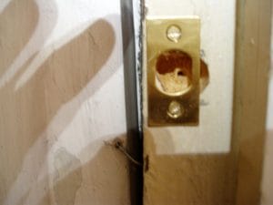 poorly fitted security bolt