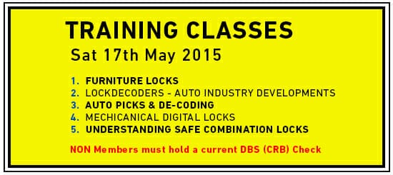 17th May Locksmith Training Classes image