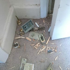 Door and Lock smashed