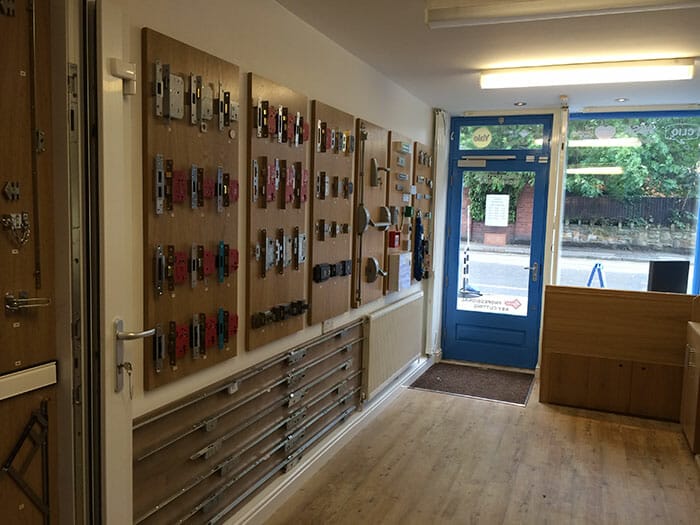 Inside Unico Locksmiths Chesterfield Shop