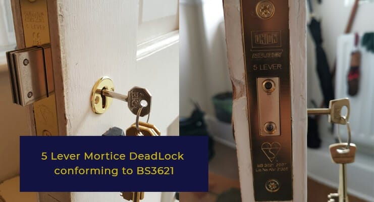 5 Lever Mortice Deadlock conforming to BS3621