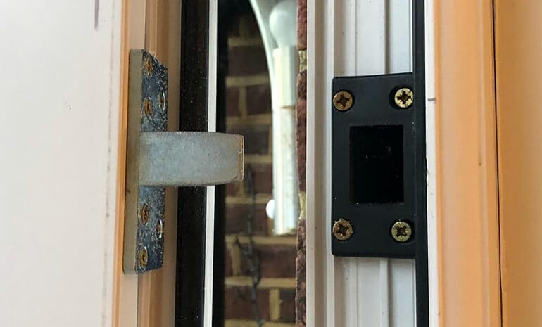 Hinge Bolts fitted to uPVC Door