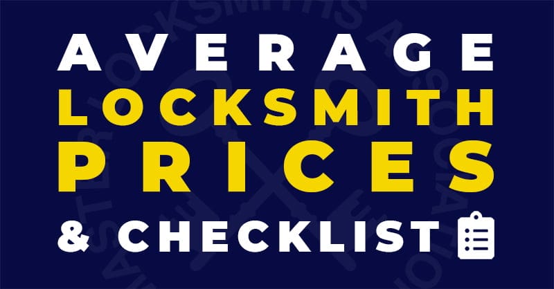 Locksmith Prices and Cost in UK and Price Checklist
