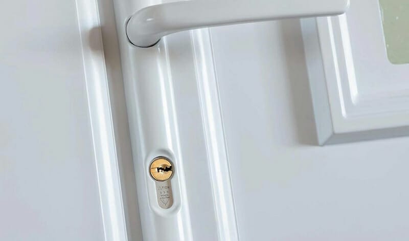 uPVC Door Security - Anti Snap Lock fitted to door