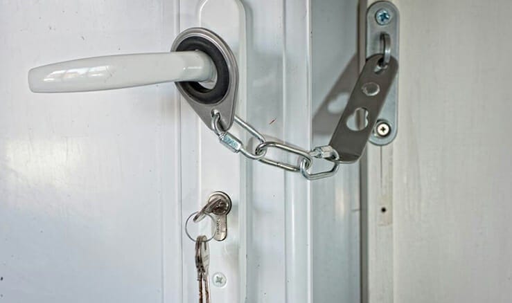 uPVC Door Security - Door chain fitted