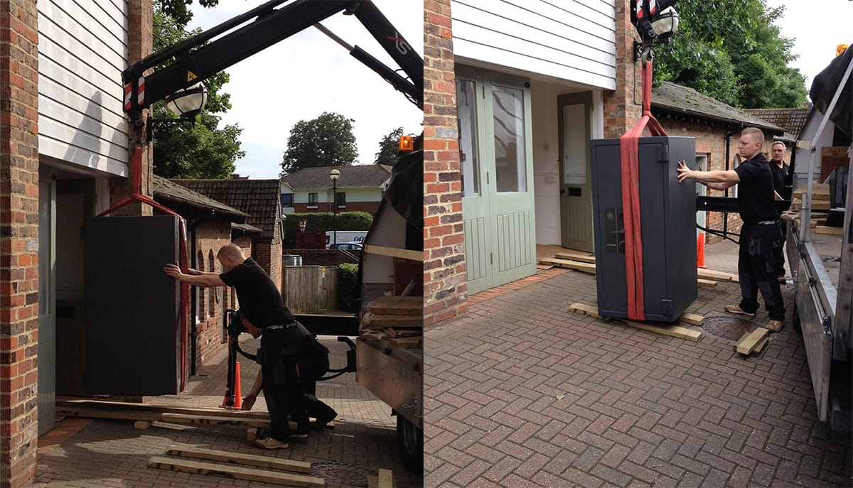 Safe Installation - A large security safe installed